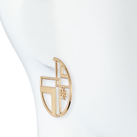 🆕 Tory Burch Authentic Gold Hoop Earrings At Awesome Prices To Buy Now & Save - Picture 12 of 14